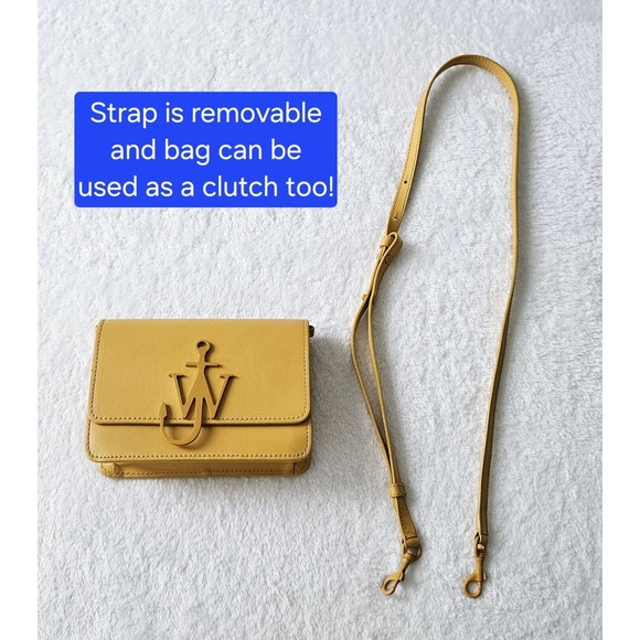 JW ANDERSON Runway anchor-logo intermix crossbody shoulder clutch bag $580 - Picture 4 of 12